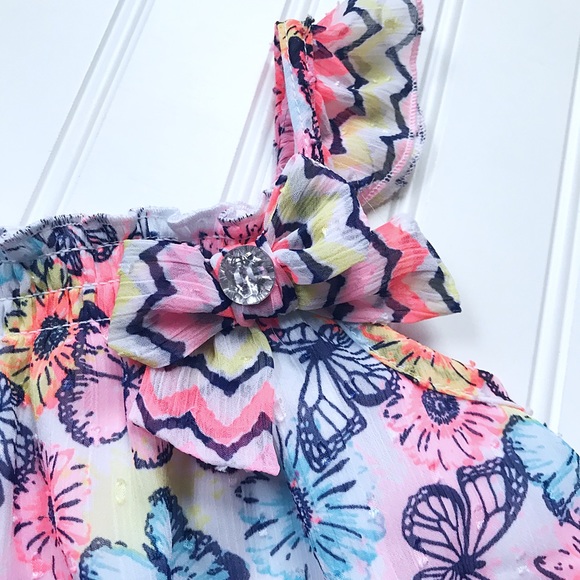 •Little Lass• chiffon flutter tank - Picture 2 of 5